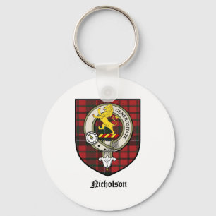Chaveiro Nicholson Clan Crest Crachá Tartan