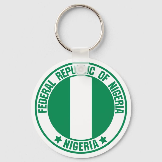 Chaveiro Nigéria Round Emblem (Frente)