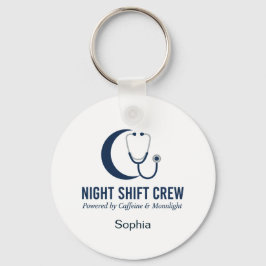 Chaveiro Night Shift Crew Nurse Stethoscope Moon Custom