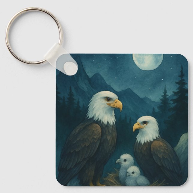 Chaveiro Night Watch - Família Eagle sob as estrelas (Frente)