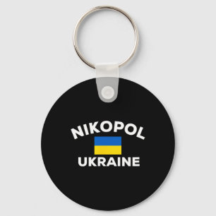 Chaveiro Nikopol Ucrânia Bandeira Ucraniana País Cidade Tur