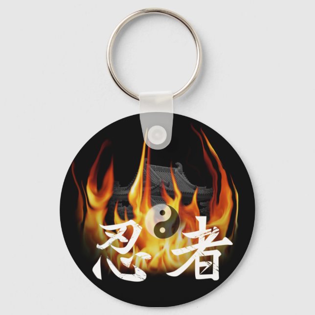 Chaveiro Ninja em Fogo (Frente)