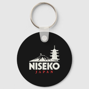 Chaveiro Niseko Japão Ski Resort Retro Skiting Snowboard