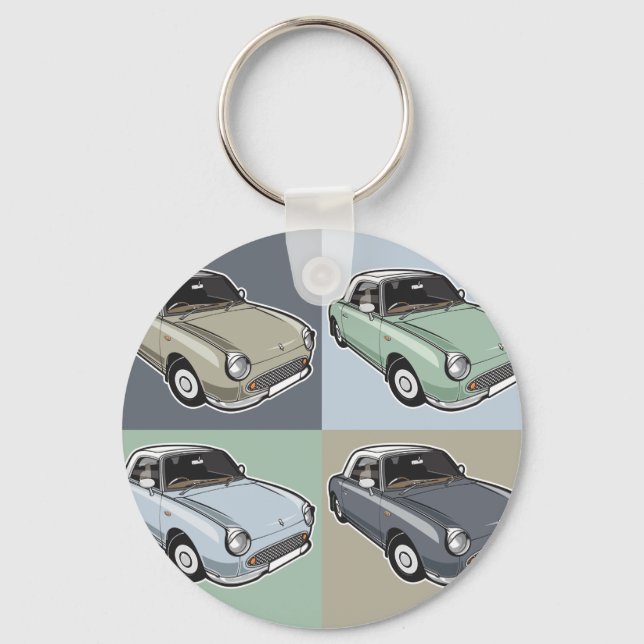 Chaveiro Nissan Figaro em quatro cores (Frente)