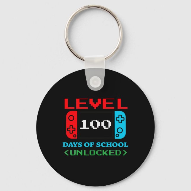 Chaveiro Nível 100 Dias De Escola Desbloqueados 3 (Frente)