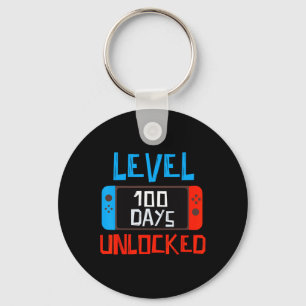 Chaveiro Nível 100 Dias Escola Desbloqueou Gamer Boys Engra