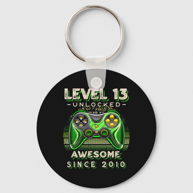 Chaveiro Nível 13 13 do jogo de vídeo desbloqueado Aniversá (Frente)