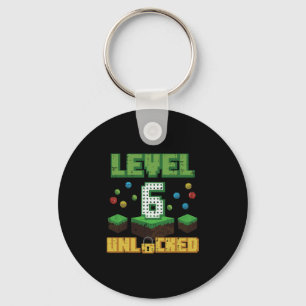 Chaveiro Nível 6 Desbloqueado Pixel Gamer 6º Aniversário Jo