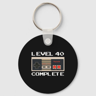 Chaveiro Nível de Aniversário 40 Completo Video Gamer