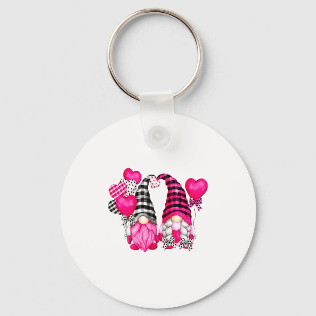 Chaveiro Nk Buffalo Plaid And Heart Balloons Valentines D  (Frente)