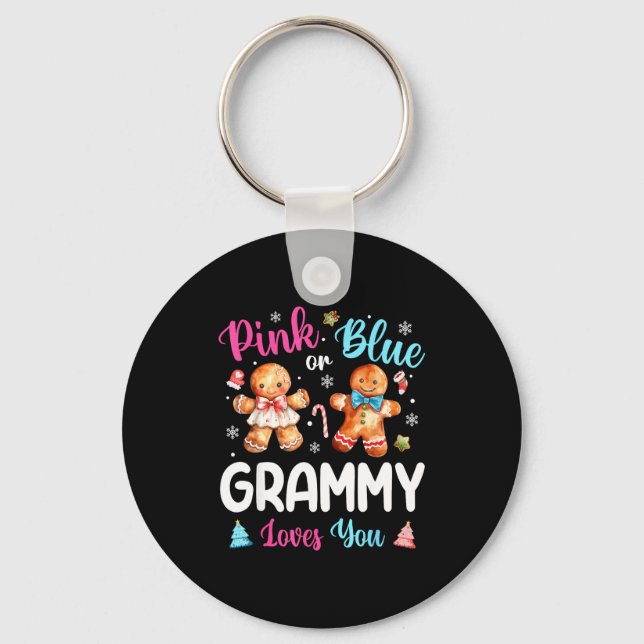 Chaveiro Nk Or Blue Grammy Loves You Gender Reveal Christma (Frente)