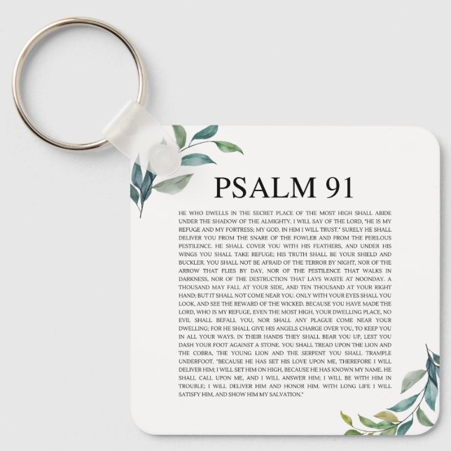 Chaveiro NKJV Psalm 91 (Frente)