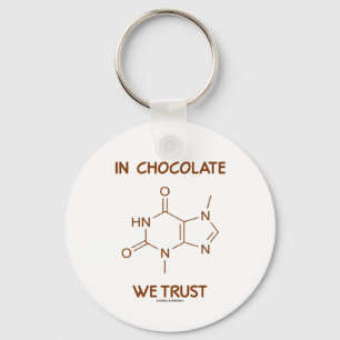 Chaveiro No chocolate nós confiamos (a molécula do
