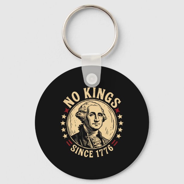 Chaveiro No Kings In America 1776 Save Democracy Estados Un (Frente)