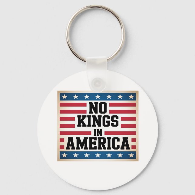 Chaveiro No Kings In America USA Vintage Graphic (Frente)