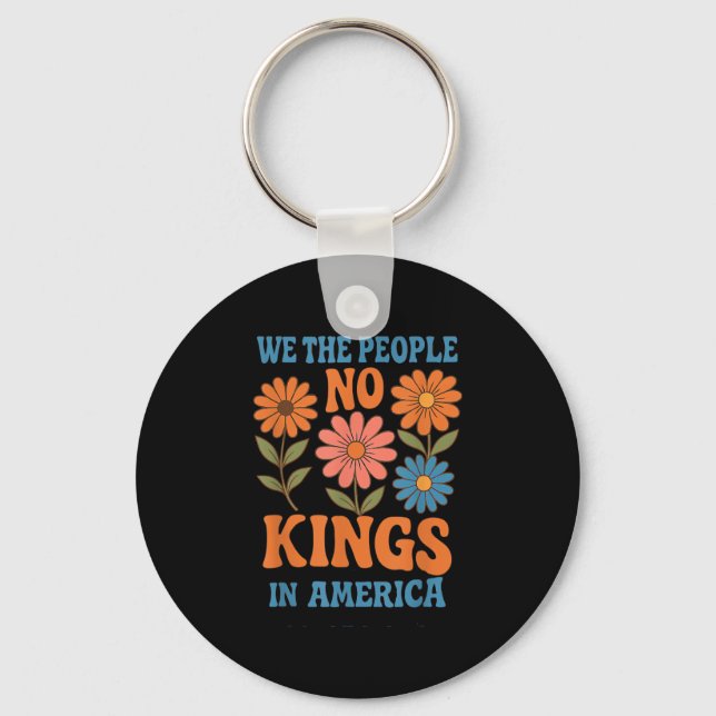 Chaveiro No Kings In America We The People Retro Lovers (Frente)