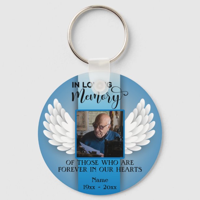 Chaveiro No Loving Memory Custom Photo, Name & Message Keyc (Frente)