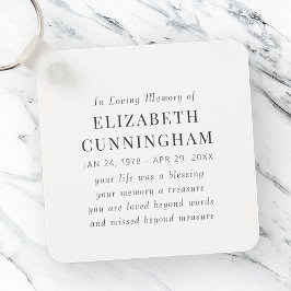 Chaveiro No Loving Memory Memorial Modern Simple Cote