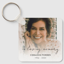 Chaveiro No Loving Memory Photo Funeral Keepsasaet
