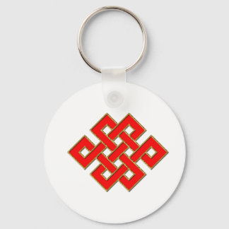 Chaveiro Nó Místico - Vermelho e Dourado 1