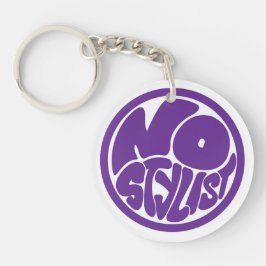 Chaveiro NO STYLIST black/purp Acrylic Keychain
