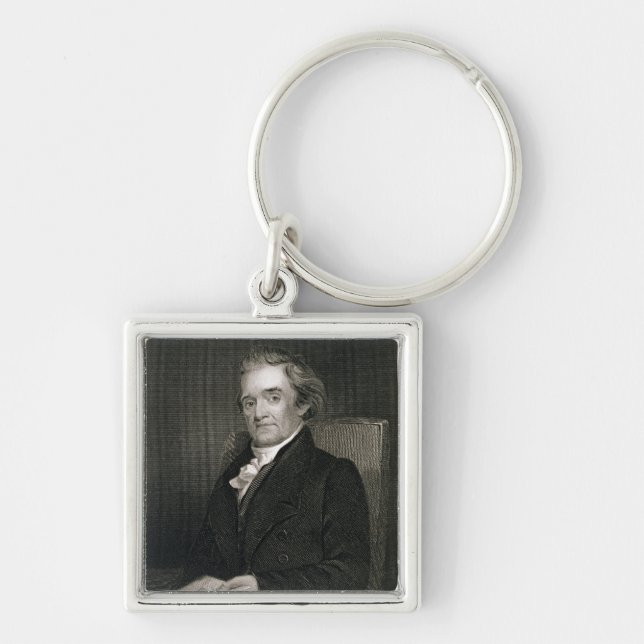 Chaveiro Noah Webster (1758-1843) gravado por Frederick W. (Frente)