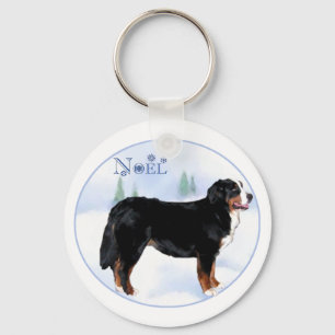 Chaveiro Noel Bernese Mountain Dog - Personalizado