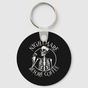 Chaveiro Noite Assustadora Antes Do Café Halloween Skeleton