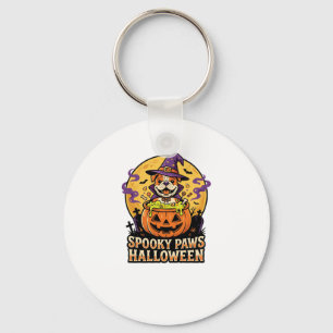 Chaveiro Noite de Abóbora do Bulldog de Halloween