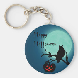 Chaveiro Noite de Halloween Coruja Abóbora