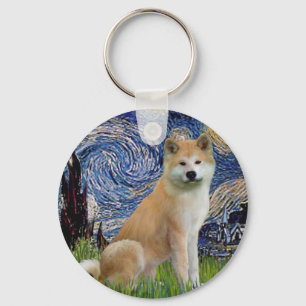 Chaveiro Noite Estrelada - Akita Inu