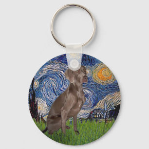 Chaveiro Noite Estrelada - Weimaraner (Z)