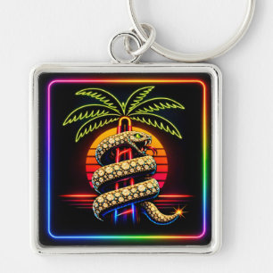 Chaveiro Noites de Miami Neon opulência Diamante Luxo 