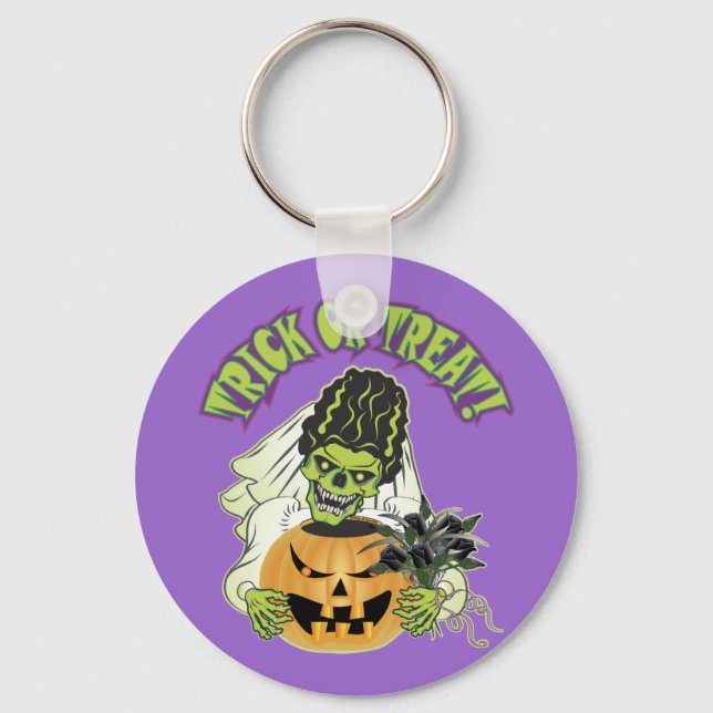 Chaveiro Noiva de Frankenstein Skull (Frente)