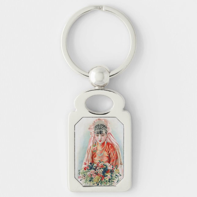 Chaveiro Noiva de Vermelho em Casamento Chinês em Xangai (Frente)