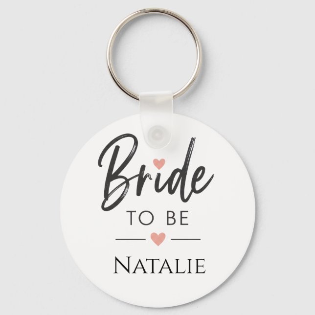 Chaveiro Noiva Elegante Personalizada com Nome e Foto (Frente)