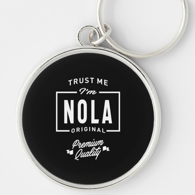 Chaveiro Nola Nome Personalizado Aniversário (Frente)