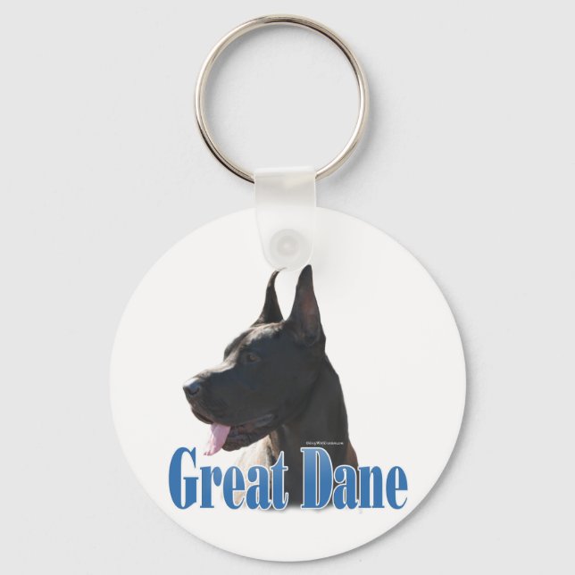 Chaveiro Nome Black Great Dane (Frente)