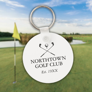 Chaveiro Nome clássico do clube de golfe personalizado