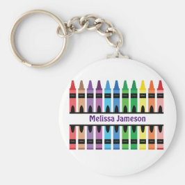 Chaveiro Nome Colorido Monograma Lápis Aquarela