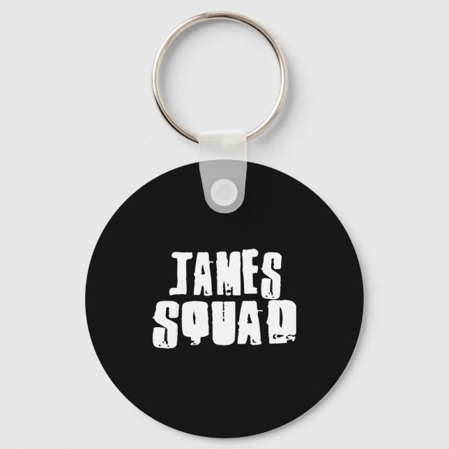 Chaveiro Nome da Equipe de James Engraçado James  (Frente)