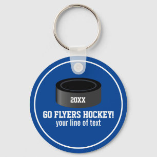 Chaveiro Nome da Equipe Personalizada do Hockey Puck, Ano, 