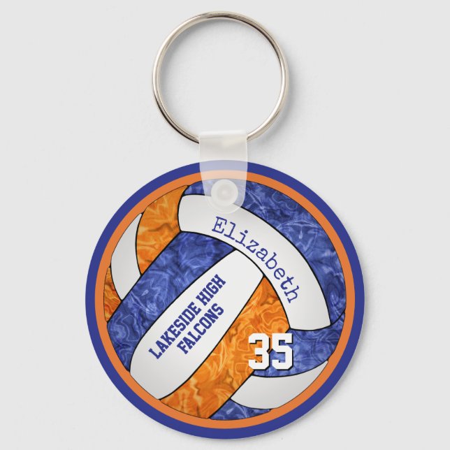Chaveiro nome da equipe: vôlei de garotas personalizadas la (Frente)