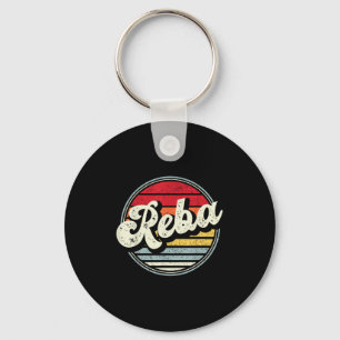 Chaveiro Nome da Vintage Reba Estilo Retroativo 70s 80s Pri