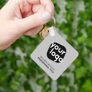 Chaveiro Nome de cor personalizado Título Adicione seu logo