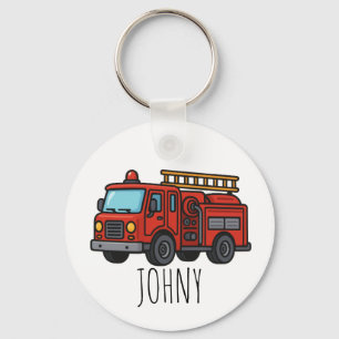 Chaveiro Nome de crianças Bombeiro Caminhão de Bombeiros Ve