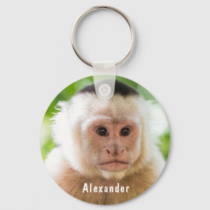 Chaveiro Nome de Crianças Personalizadas de Macaco Bonito e