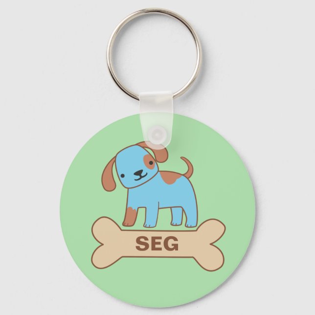 Chaveiro Nome de etiqueta de cães (Frente)