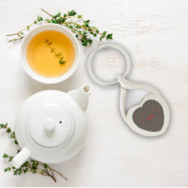 Chaveiro Nome de padrão de flores selvagens cinza