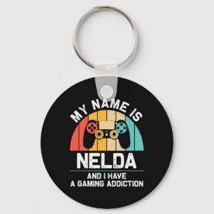 Chaveiro Nome de Presente Nelda Personalizado Divertido Pre